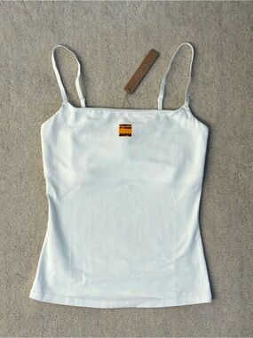 SKIMS x Community Goods White Tank Top Cami